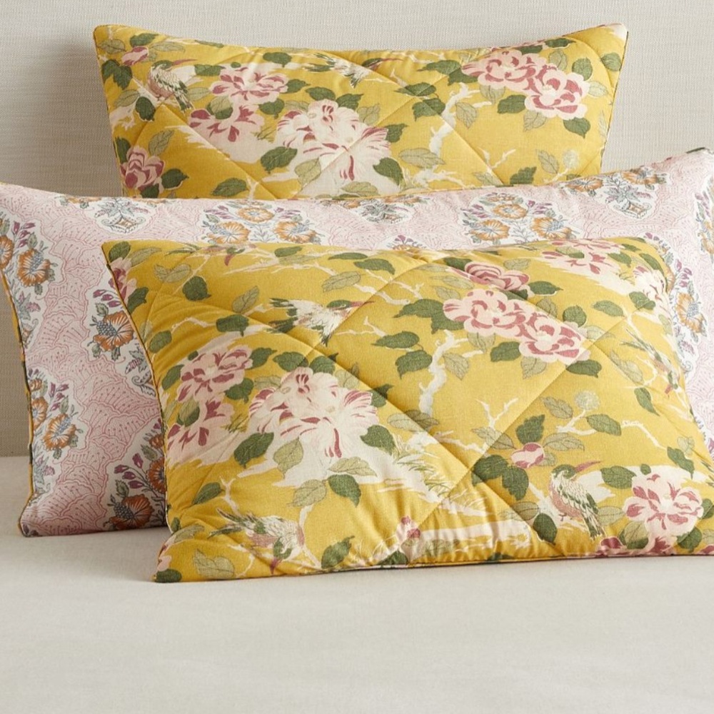 Pottery Barn Soleil Reversible Percale King Pillow Sham NWOT